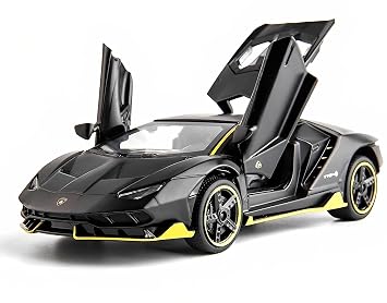 Bestie toys 1: 32 Alloy Centenario LP 770-4 Model Alloy Sports Car Diecast Model Sound and Light Pull Back Cars Toys, Black
