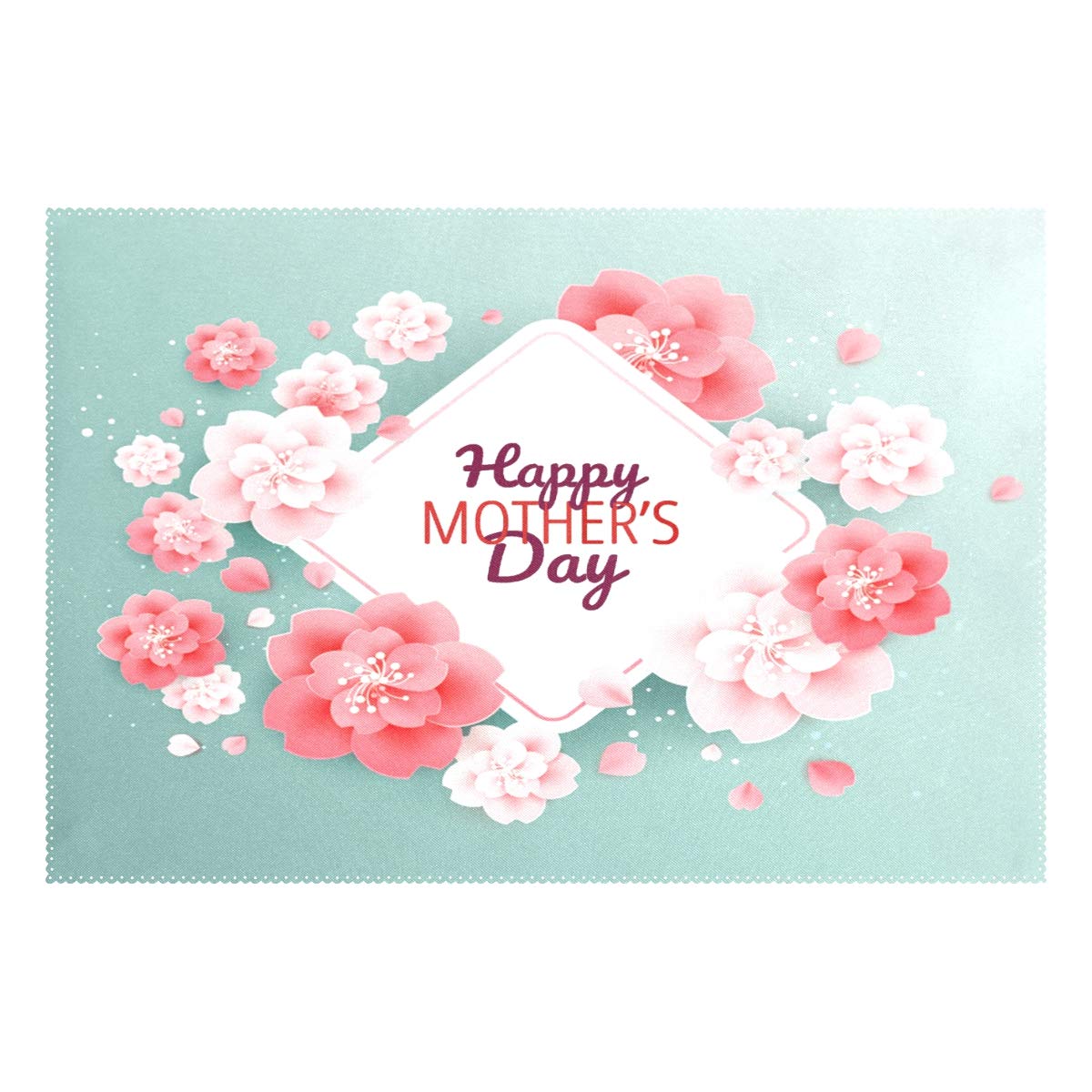 set di 6 tovagliette all'americana con stampa Happy Mother's Day