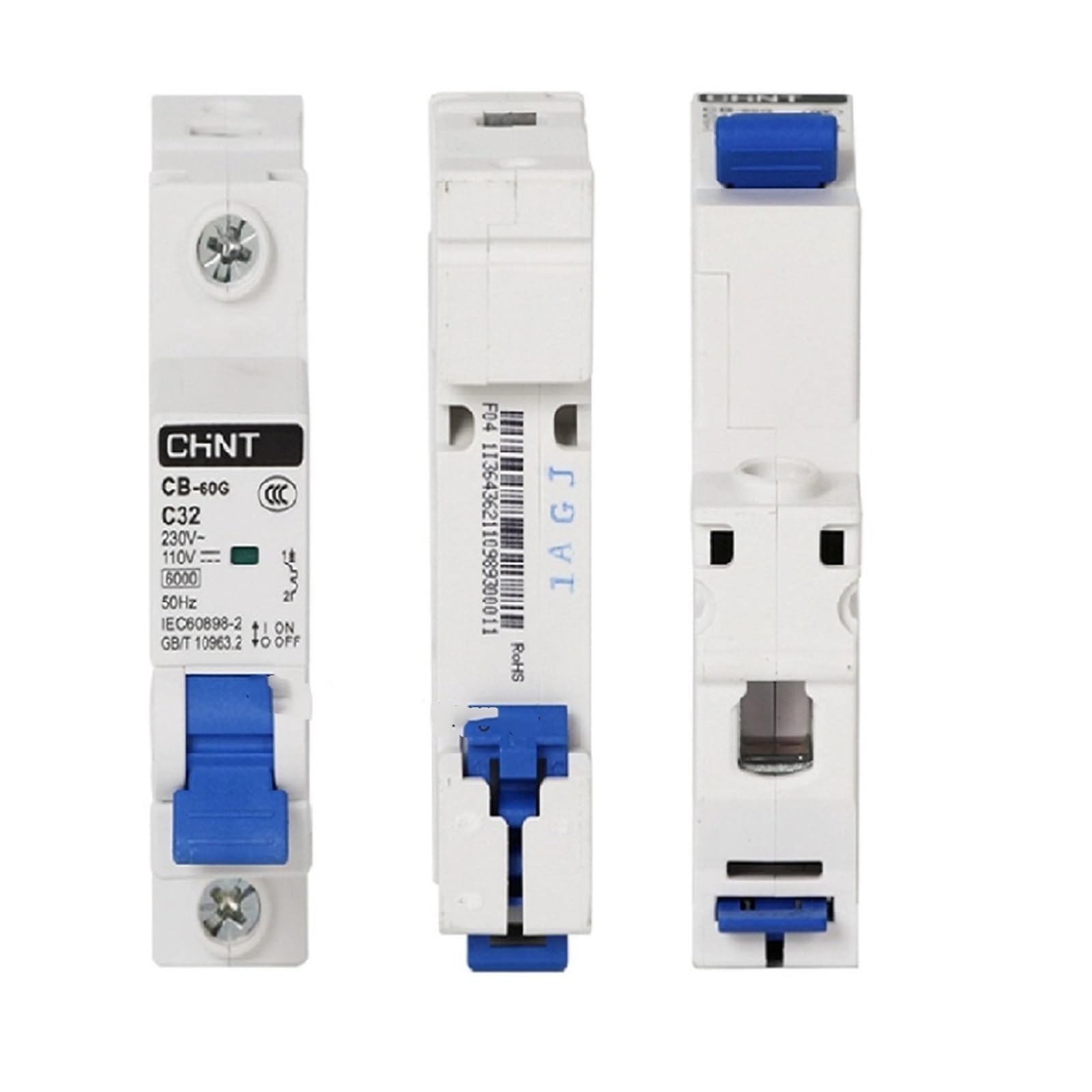 Interruptor de transferencia manual solar CB-60G DC 32A con aislamiento seguro de doble polo 1P