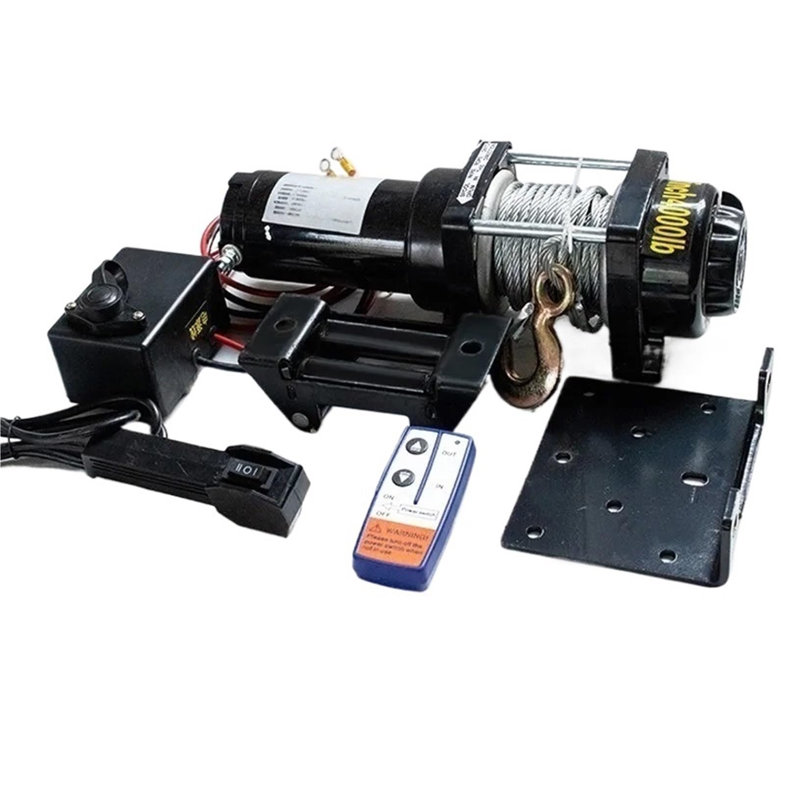 Paranco a Leva Elettrico Verricelli Per Auto Fuoristrada Verricello Elettrico Per Trazione Montato Su Veicolo 12v Di Sollevamento Per Paranco Industriale(24V-3500LBS)