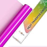 Vista 12 de HTVRONT Rollos de vinilo HTV de transferencia de calor – 12" x 5 pies, vinilo HTV azul aguamarina para camisetas, vinilo para planchar en todas