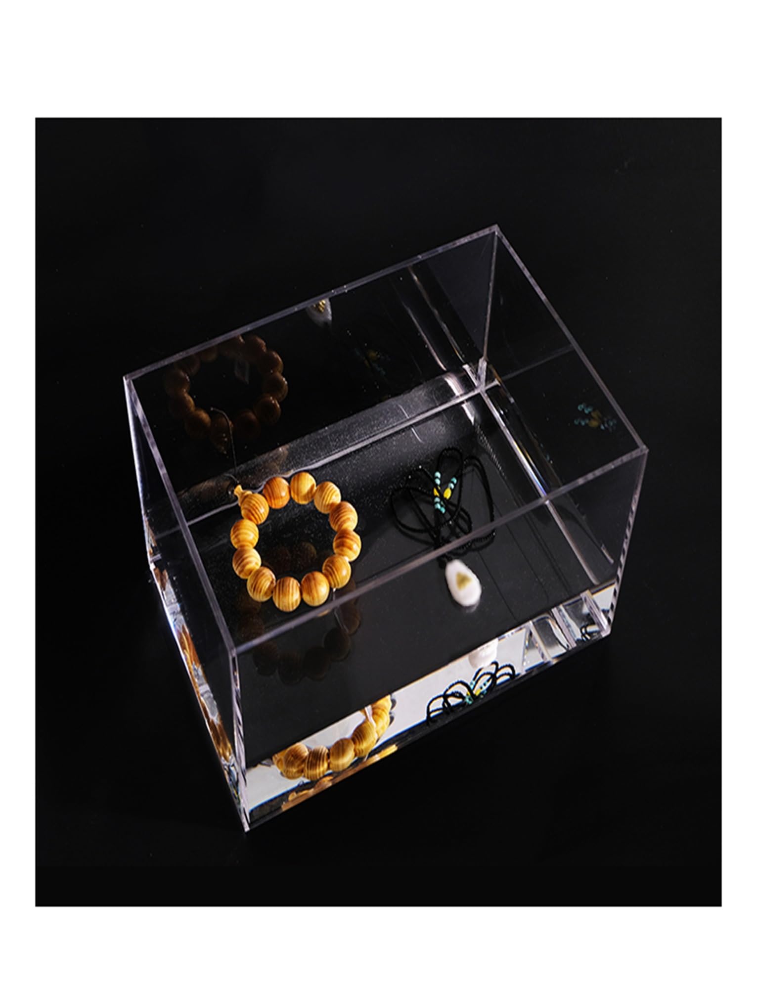Tanque de Agua para fotografía, pecera - Fregadero Multiusos de acrílico Transparente de Poca Profundidad y Caja de Almacenamiento - Expositor de sobremesa para Oficina (