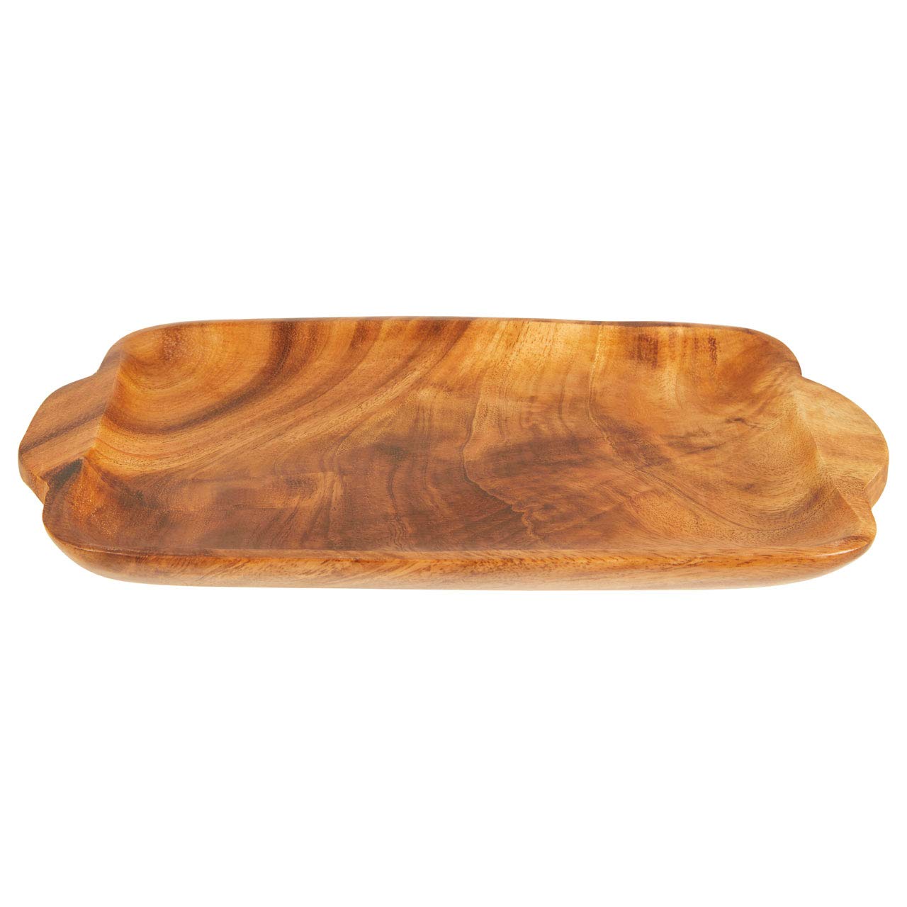 Premier Housewares Acacia Wood Socorro Serving Tray with Handles - Brown
