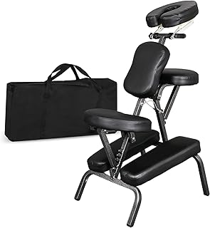 CJYSHOP Massage Chair Portable Massage Chairs Tattoo Folding Chairs High-Density Sponge Height Adjustable Face Cradle Light Weight Travel Spa Seat With Carring Bag