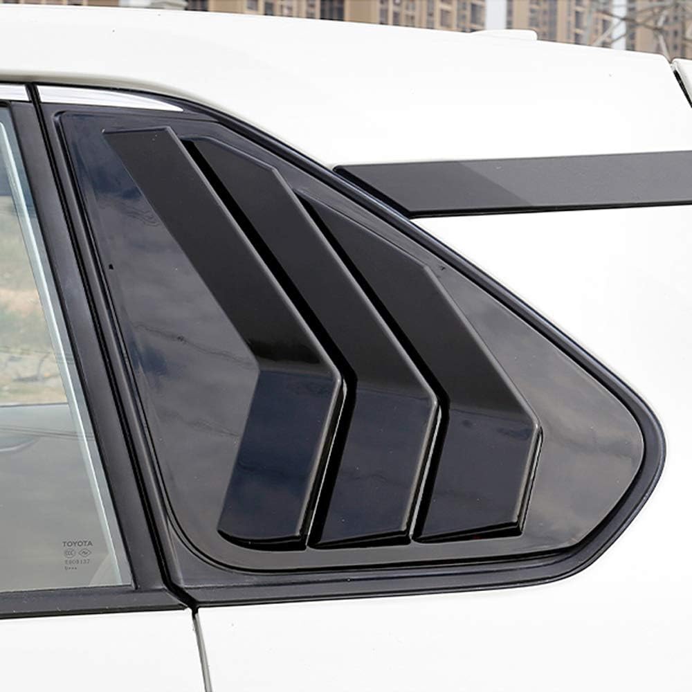 HIGH FLYING 2019-2025 for Toyota RAV4 Car Exterior Accessories Window Scoop Louvers Cover ABS 2PCS (Glossy Black)