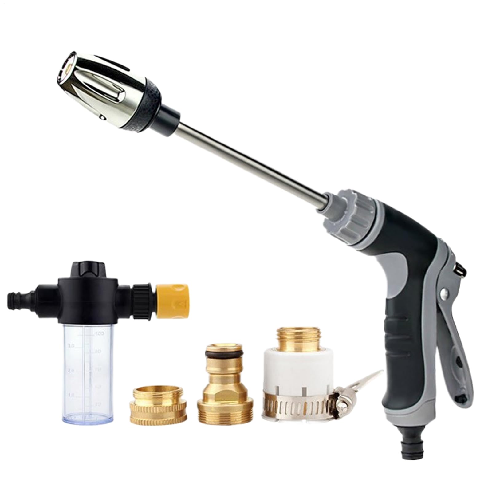 Lanza Extensible Hidrolimpiadora Boquilla Rociadora Giratoria De Presión 3 | Pulverizador resistente de limpiadora a presión Para Entrada, Acera, Garaje, , Jardín, Césped, Patio Trasero, Pat