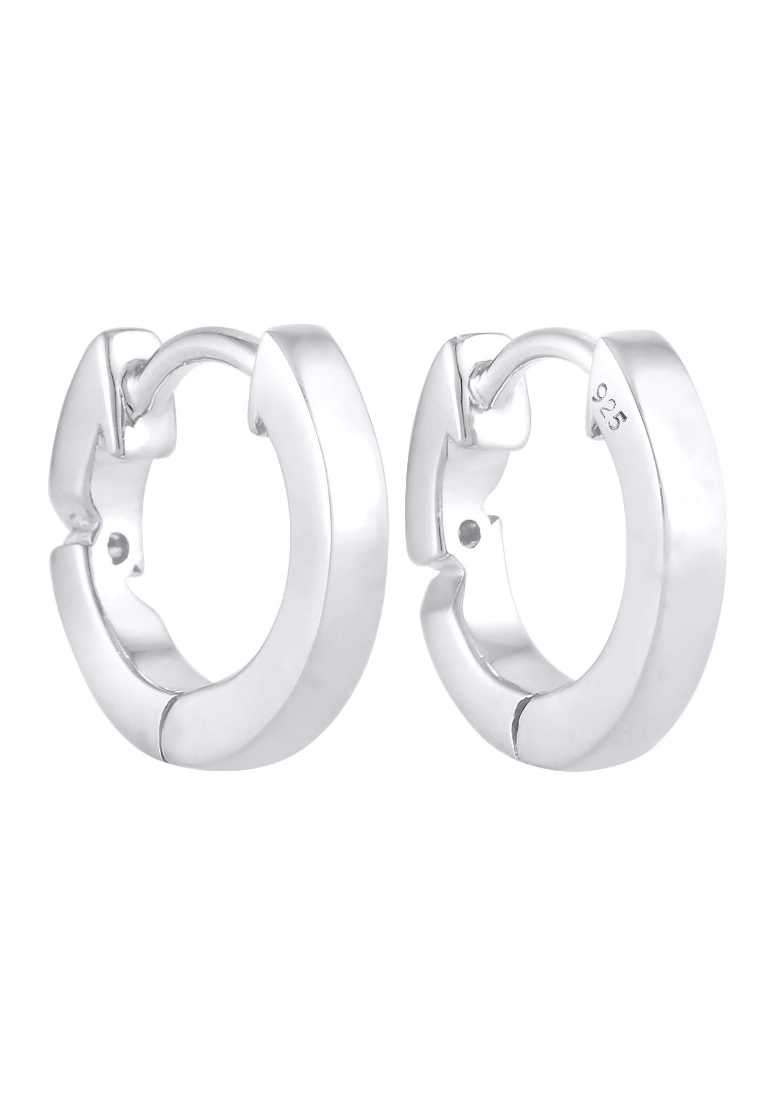 Elli DIAMONDS Ohrringe Damen Creolen Basic mit Diamant (0.03 ct.) in 925 Sterling Silber