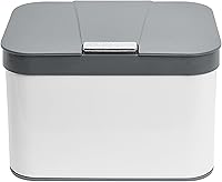 Vista 4 de Skywin Contenedor de cápsulas de lavandería con tapa deslizante, contenedor de almacenamiento de cápsulas de lavandería para organización de Blanco