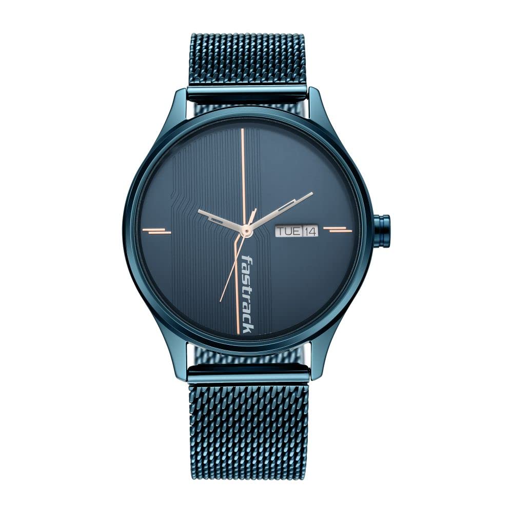 Fastrack Mens Analog Blue Dial Blue Band Stainless Steel Watch (B0B87VN4DP) Amazon Price History, Amazon Price Tracker