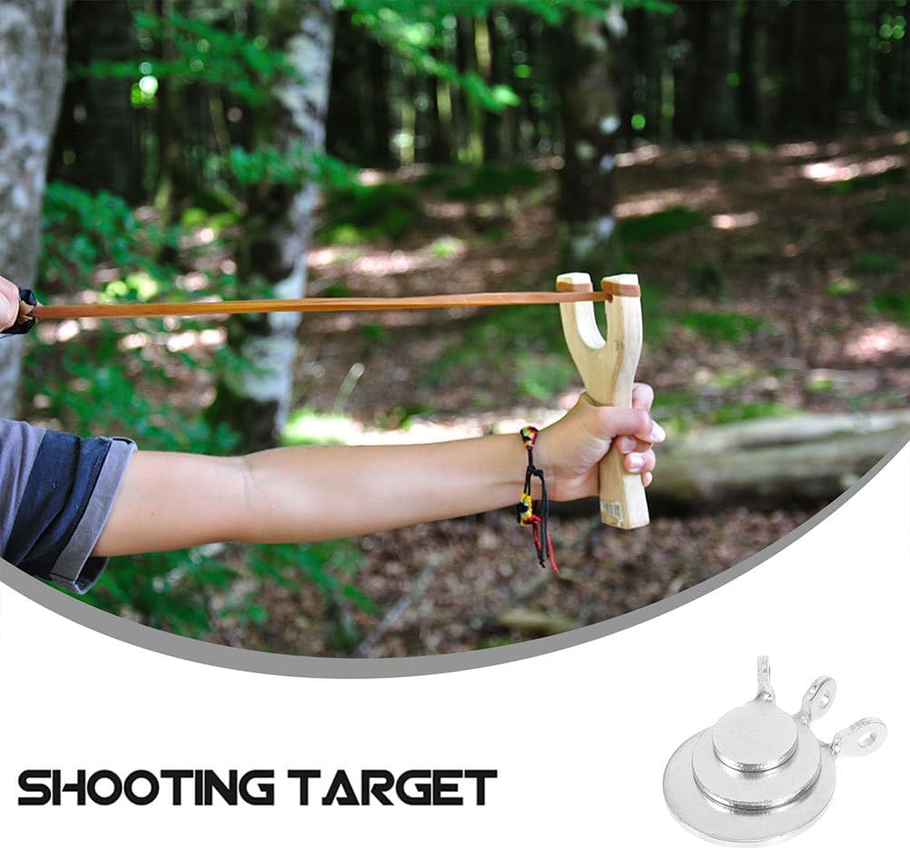 Sosoport 3pcs Stainless Steel Game Training Targets for Gong Hanging Kit Targets Metal Hooting Practice Tool Training Tool High Strength Manganese Steel
