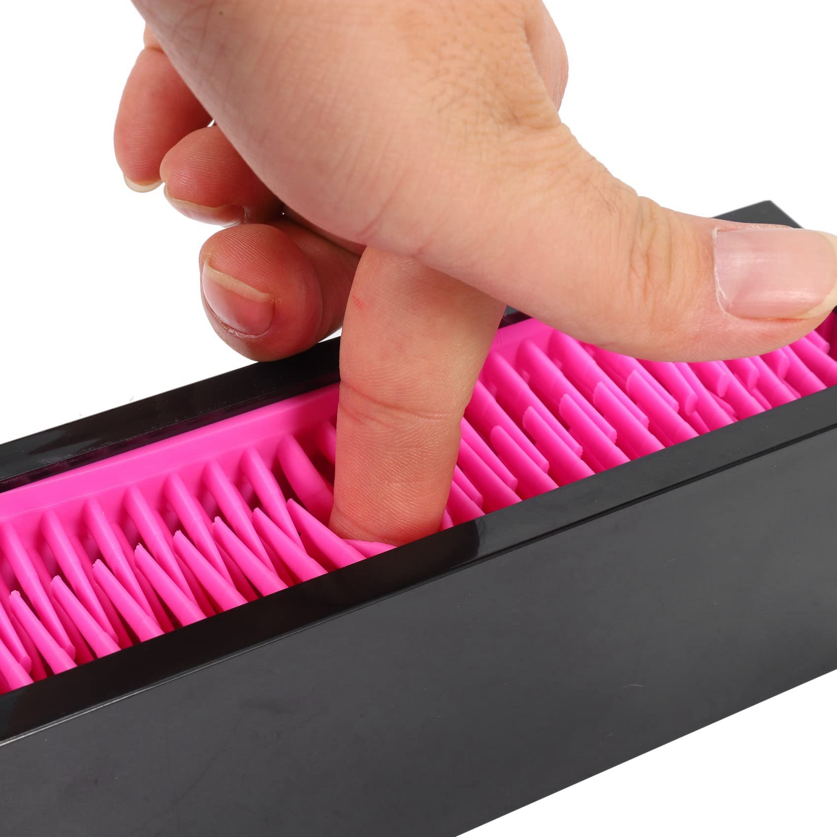 Soporte profesional de silicona para brochas de maquillaje, 2 piezas de almacenamiento de secado al aire para brochas de maquillaje, recipientes esenciales de escritorio para entusiastas de la belleza