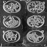 CybrTrayd C048 Christmas Soap Making Mold, 12 Days of Christmas, 1 to 6 Set with Exclusive Cybrtrayd Copyrighted Soap Molding Instructions