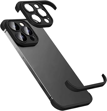 Premium Corner Edge Pad Lens Protector for iPhone 15/14/13/12 Pro Max Corner Protector Bumper Minimalist Case Black, for iPhone 14 Pro