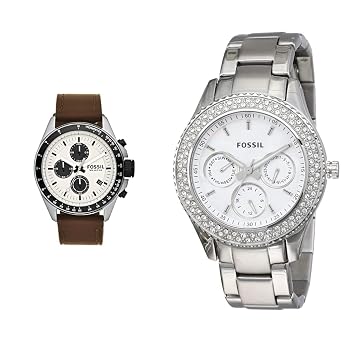 Buy Fossil White Dial Combo Watches 