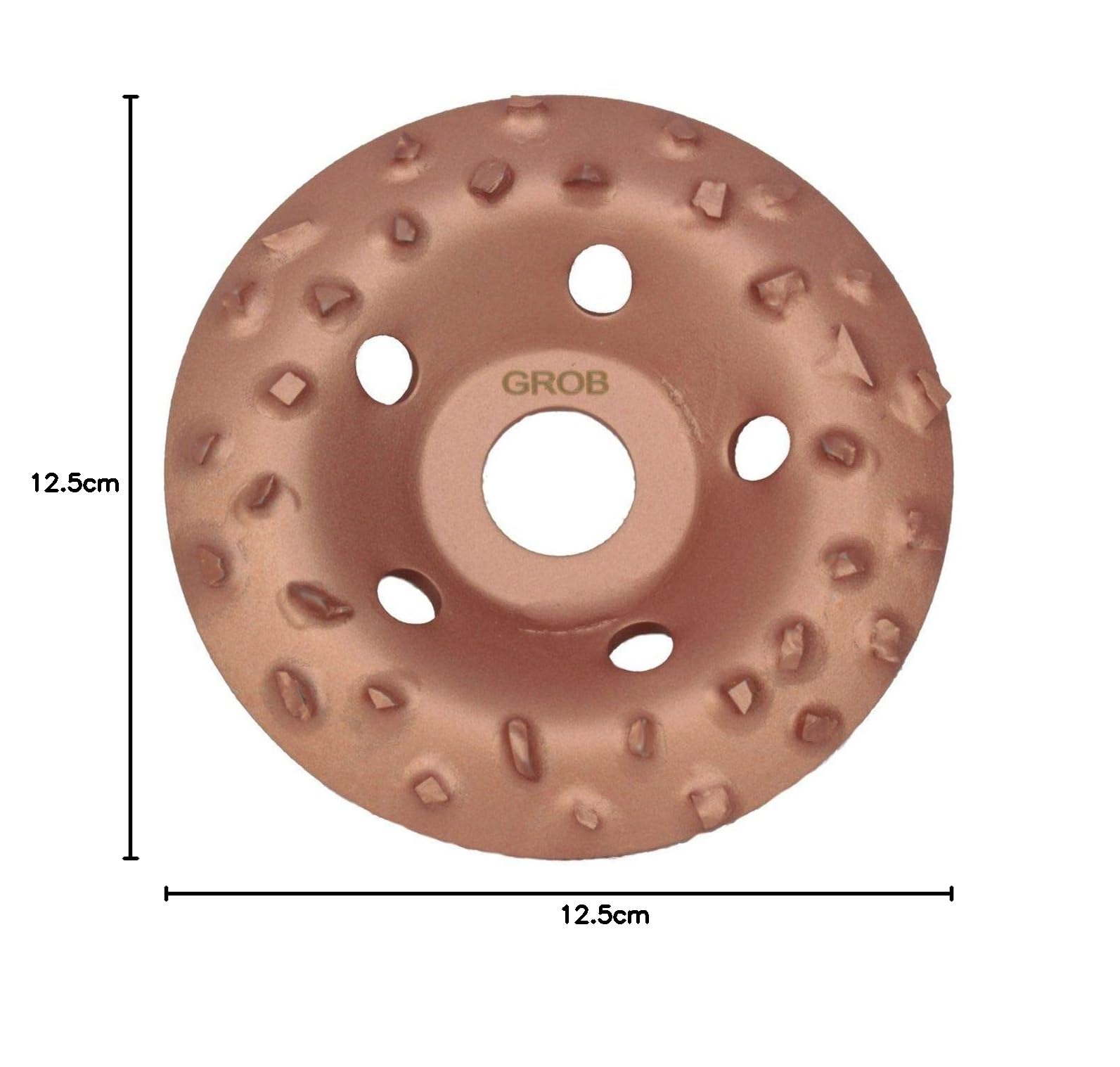 Weischer® - Hartmetall-Schleifscheibe 125 x 22,23 mm | Körnung mittel | HM Schleifteller Schleiftopf Frässcheibe Topfschleifer | für Estrich, Beton, Stein, Mauerwerk, Fliesenkleber, Farbe
