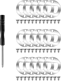 Wmzjnljy 15 Sets Bottle Opener Inserts Hardware, DIY Bottle Opener Hardware with Screws and Screwdriver for Bottle Opener DIY Resin Mould Kit(M24-15)