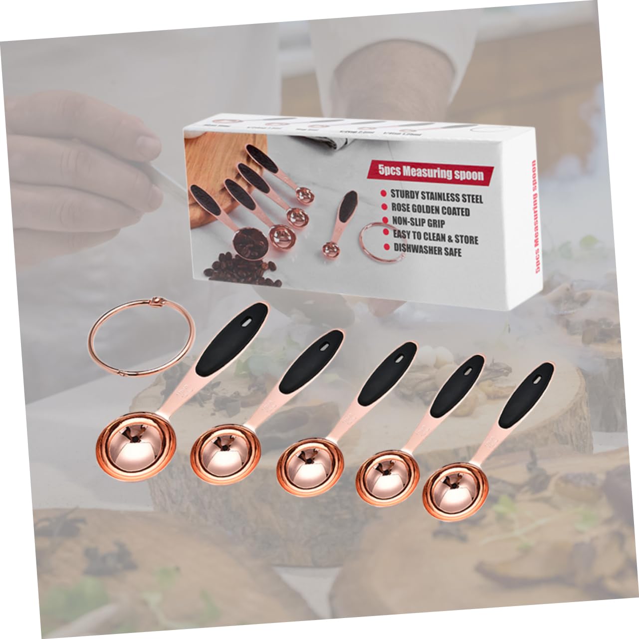 Alipis Lot De 3 Cuillères À Mesurer En Forme De Rose Cuillères À Café Ustensiles De Cuisine Cuillères À Cocktail Accessoires De Cuisine Cuillères À Mesurer Outil De Cuisson En