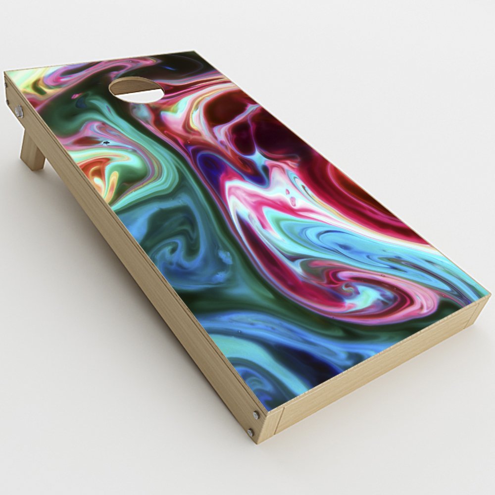 Skin Decal Vinyl Wrap for Cornhole Game Board Bag Toss (2xpcs.) Skins Stickers Cover/Paint Mix sirls red Green