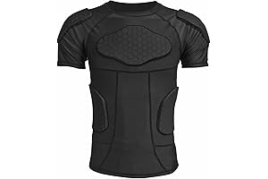 Men's Padded Compression Shirt: Ultimate Football Rib and Chest Protection