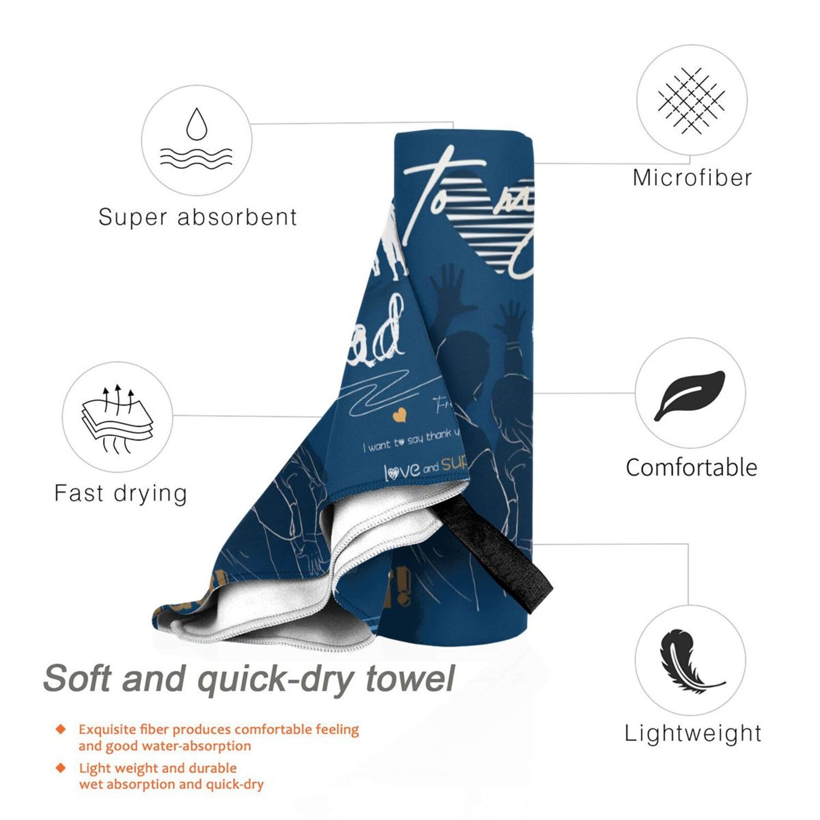Best Dad Beach Towel From Daughter/Son - 31x63 Inch, Microfiber, Quick-Dry, Personalized Gift - View #9