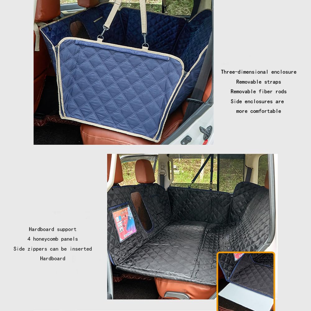 Car Pet Seat Cover for Chrysler Voyager Durable Dog Travel Hammock Scratchproof Back Seat Pet Cover Easy Clean Dog Seat Mat with Pocket,Brown