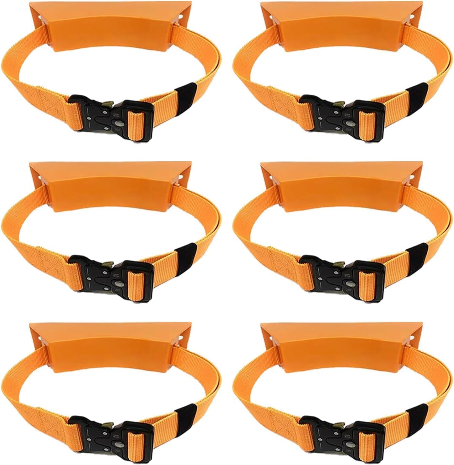 Oxygen Cylinder Wall Mount Bracket - Steel Storage Rack with Adjustable Strap(Orange,8pack)