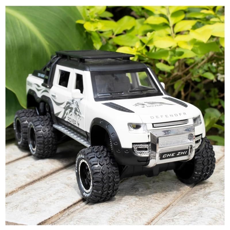 Image of Scale Exclusive Alloy Metal Pull Back | Die-cast Car Model with Sound Light Mini Auto Toy for Kids Metal Model Toy Car with Sound and Light (1:24 Scale def 6x6 - White)