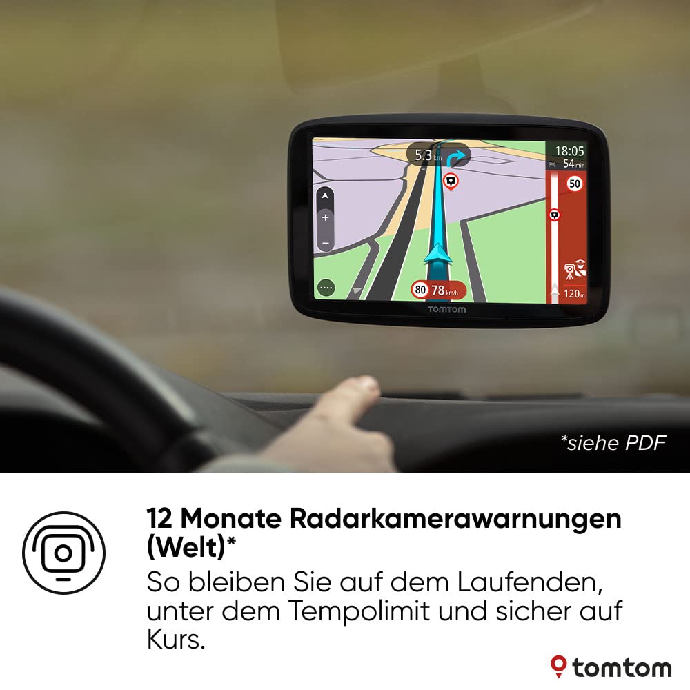 TomTom Navigationsgerät GO Navigator (6 Zoll, Stauvermeidung Dank TomTom Traffic, Karten-Updates Welt, Updates über Wi-Fi)