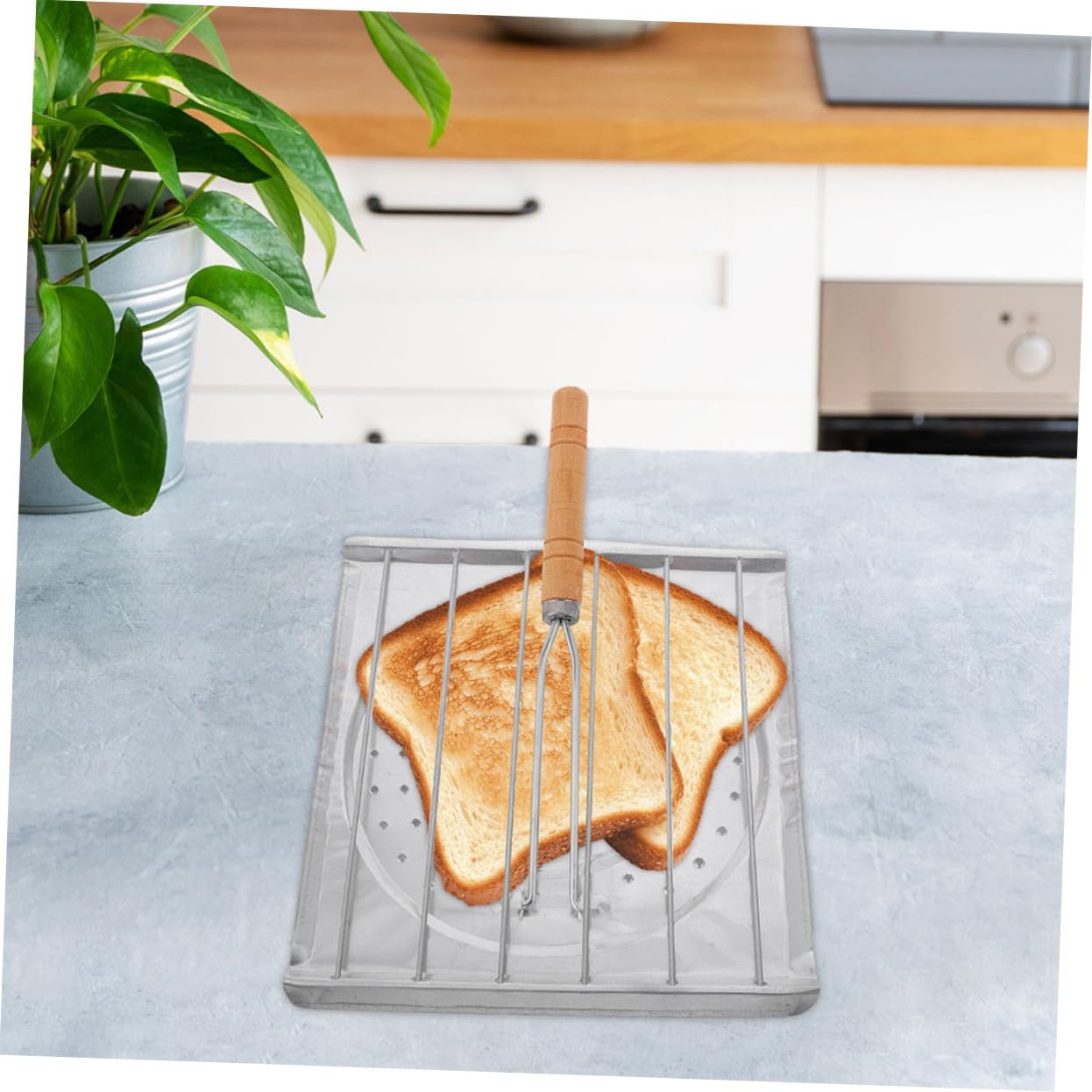 IMIKEYA 2pezzi Tostatura del Pane Multifunzionali per Barbecue all per Pane e Accessori per