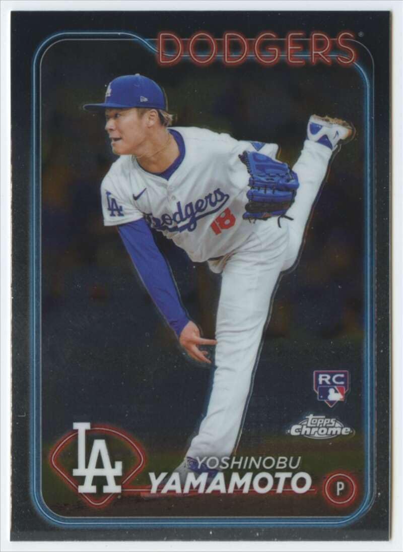 激レア スターター LA Dodgers NOMO ベンチコート ダウンベスト Amazon.com: 2024 Topps Chrome #18 Yoshinobu Yamamoto RC Rookie Los