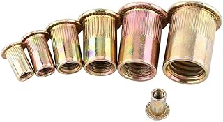 Hilitand Rivet Nut, M3-M12 Carbon Steel Rivnut, Flat Threaded Rivet Nut, Flange Rivnut Nutsert Fastener (M12x20pcs)