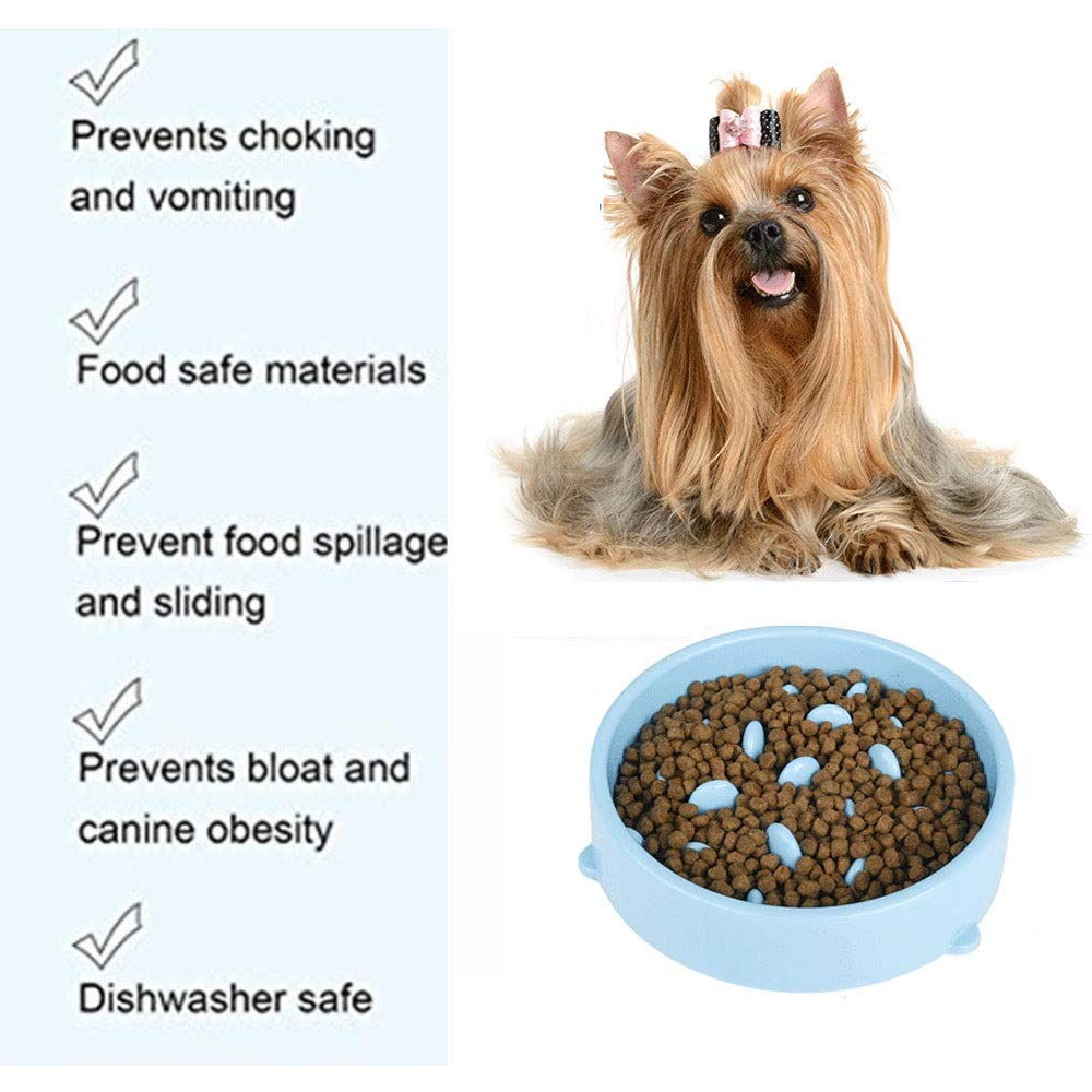 HB PET Ciotole per Cani Gatto,Plastica Cani Gatti Ciotola Lento Antiscivolo Animali Vassoio Evitare di Animale da Mangiare Troppo e Rimpinzarsi, Anti Ingozzamento Anti-soffocare, Slow Food Dog Bowl
