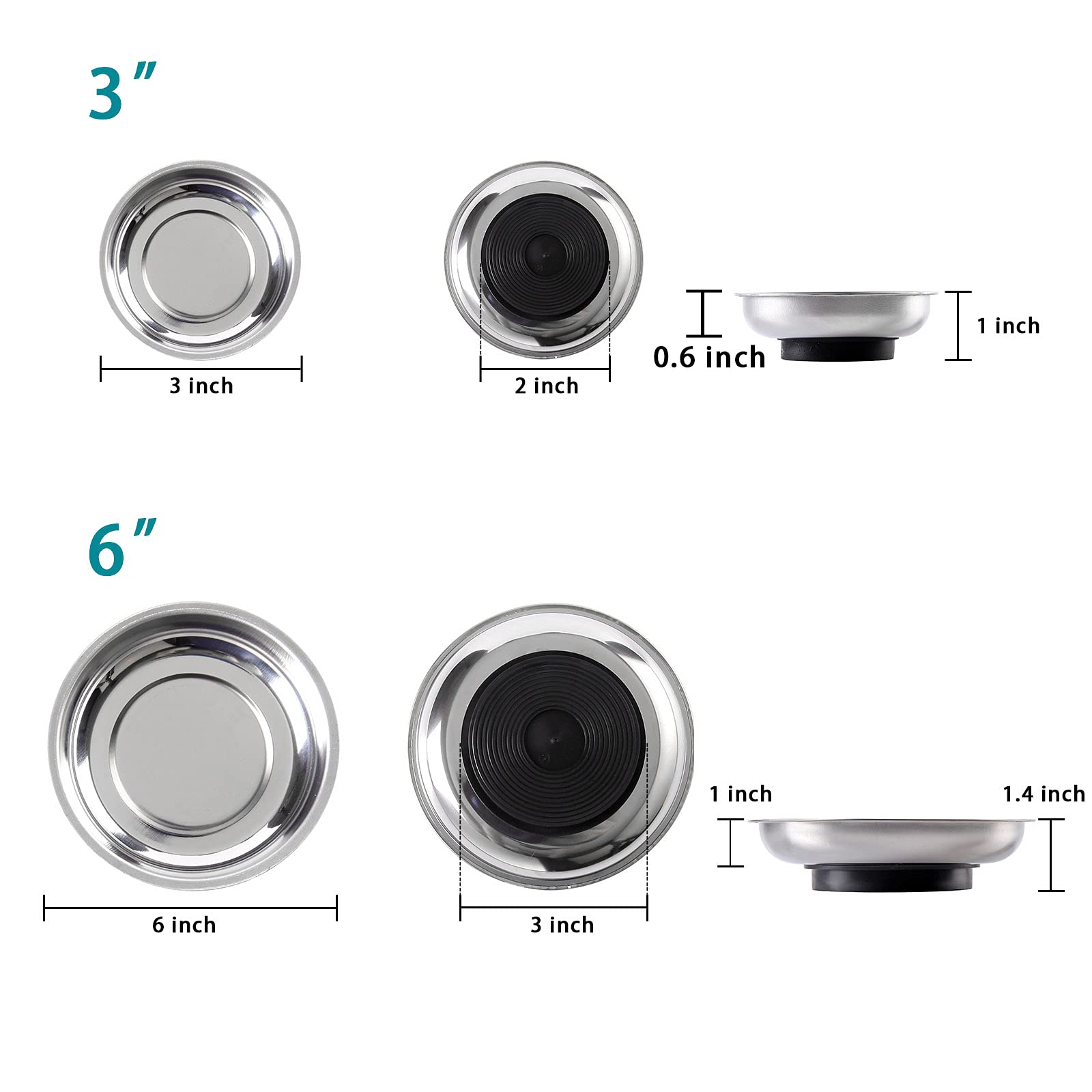 Zestaw 5 tacek magnetycznych ze stali nierdzewnej do narzędzi magnetycznych i uchwytu śrubowego, gniazd, śrub, szpilek, mechanicznych i motoryzacyjnych.