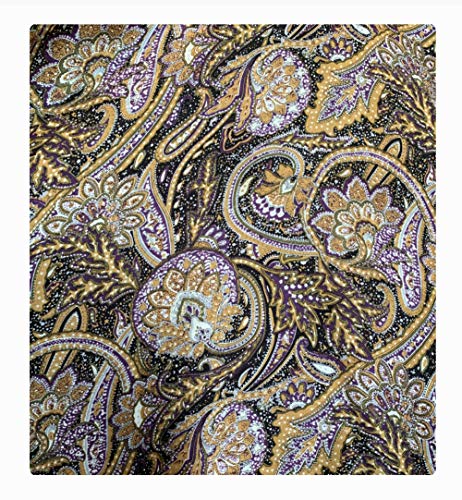 Wild Rag Silk Navy Gold Purple2