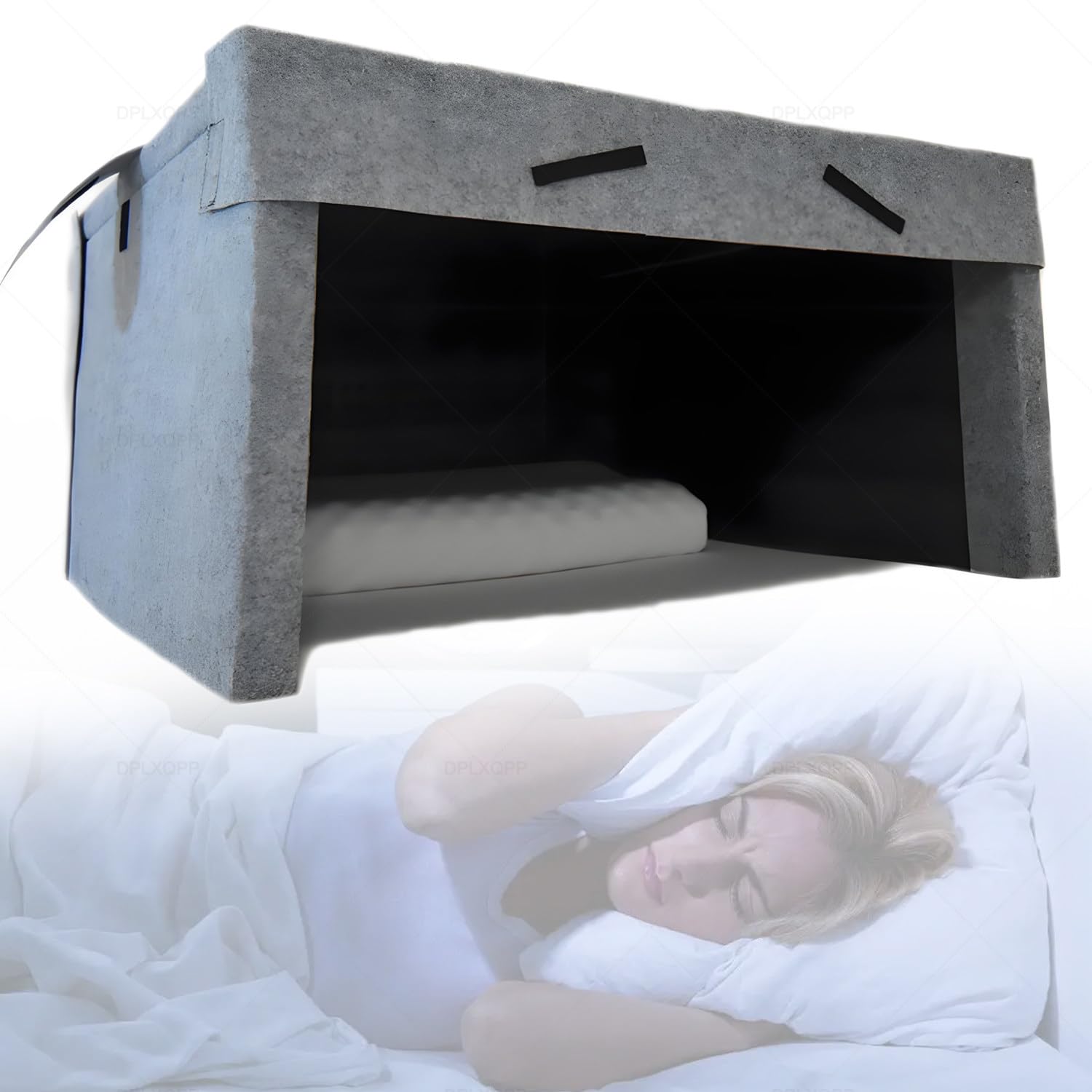 Cialda per dormire oscurante, insonorizzata, con sonno assistito dalla musica, design che blocca la luce per sonnellini diurni e privacy
