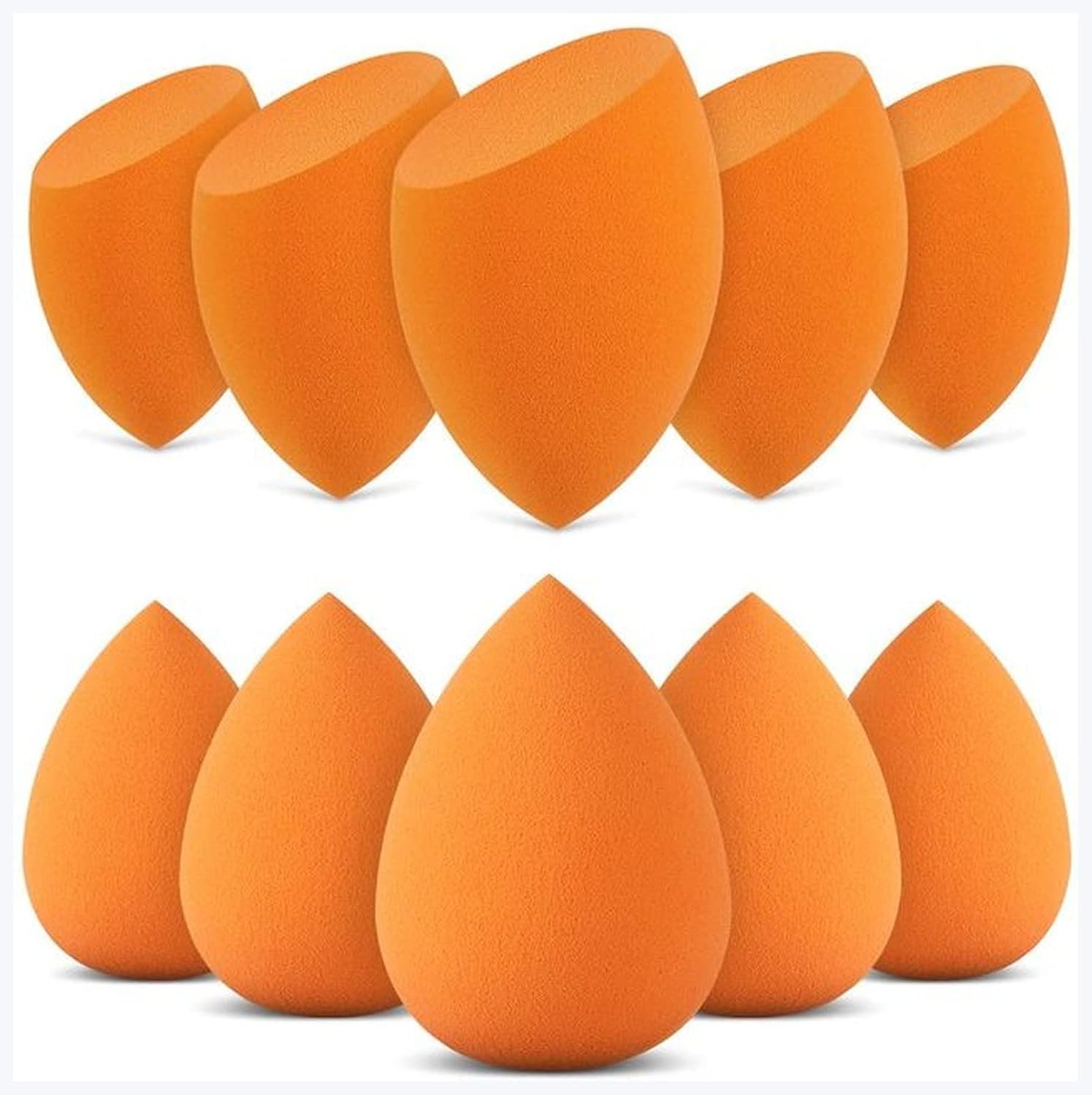 10 pieces/pack of makeup sponge beauty blender for full coverage foundation super soft tools(Yellow)