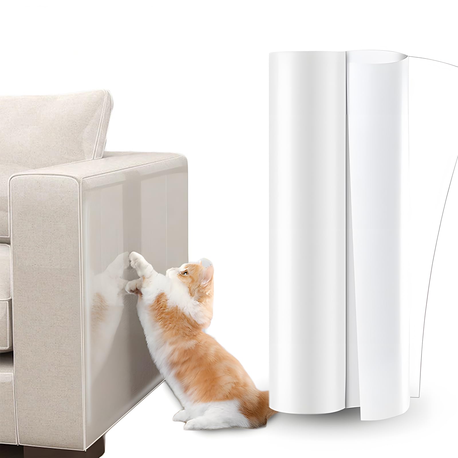 Cinta protectora de muebles antiarañazos de perros y gatos, lámina protectora de sofá y paredes