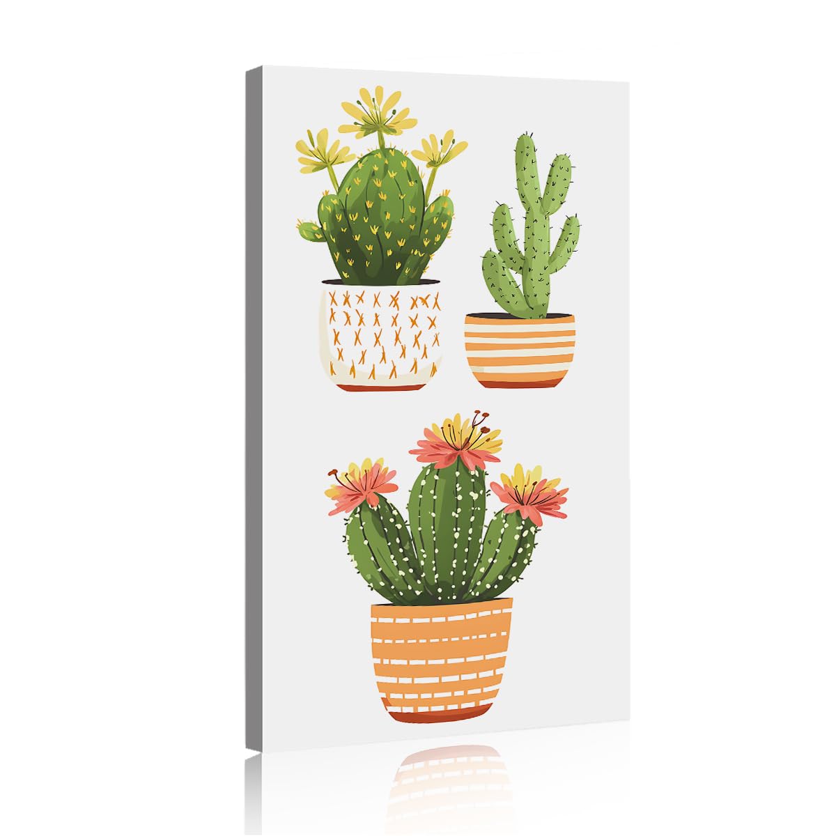 CHERHERART Wall Art Print Minimalist Botanical Canvas Artwork for Bedroom Succulent Floral Illustration Poster Picture Cactus Canvas Wall Art 40x80cm Innerframe