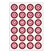 24 autocollants chics pour l'Avent avec les chiffres 1-24 sur la couronne de rayons, rose orange, autocollants en papier mat pour calendriers de l'Avent, cadeaux de Noël, étiquettes déco (ø 45mm)