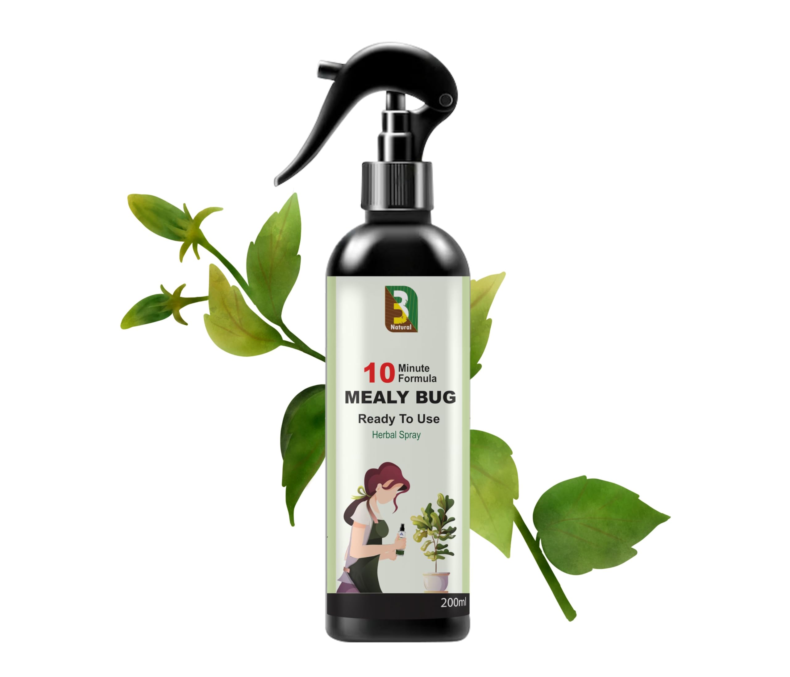 Chipku Herbal Mealy Bug Spray For Plants & Garden 200ml| 10 Minutes Result Guaranty|Removes Entire Mealy Bug Infestation|Powerful 100% Organic MealyBug Repellent Spray For Indoor & Outdoor Plants