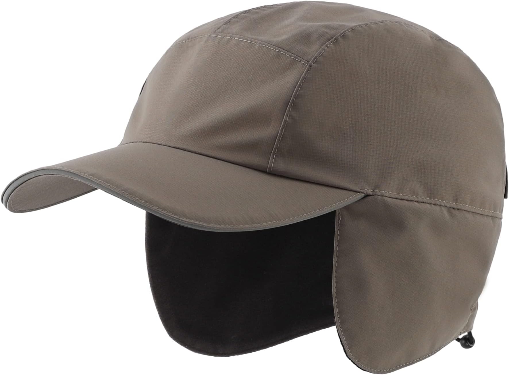 Men's Water-Resistant Winter Hat Reflective Fleece Lined Earflap Cap Warm Baseball Sports Hat