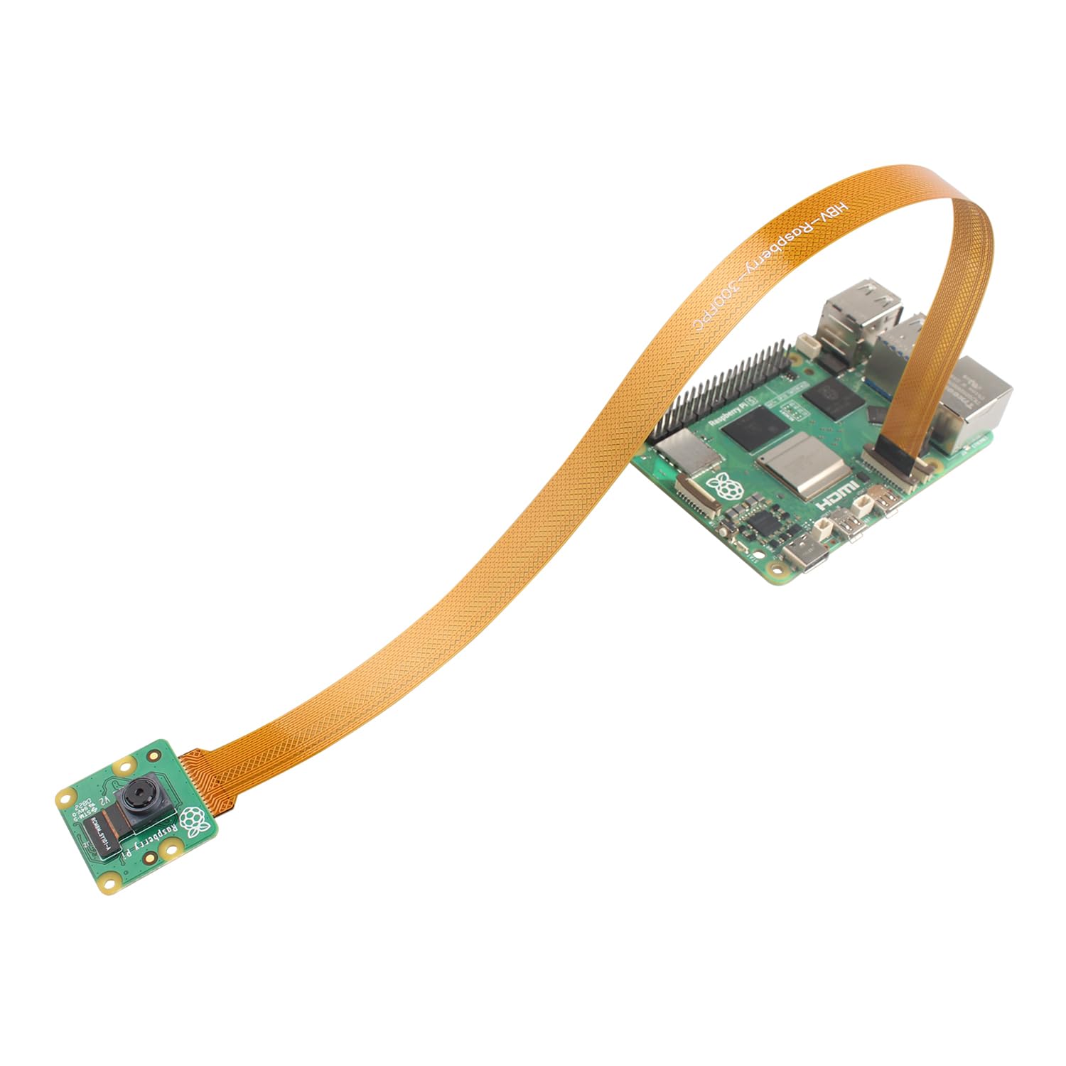 ZDE Lot de 2 câbles d'extension CSI FPC pour Raspberry Pi 5 Zero W 30 cm | 15 broches vers 22 broches