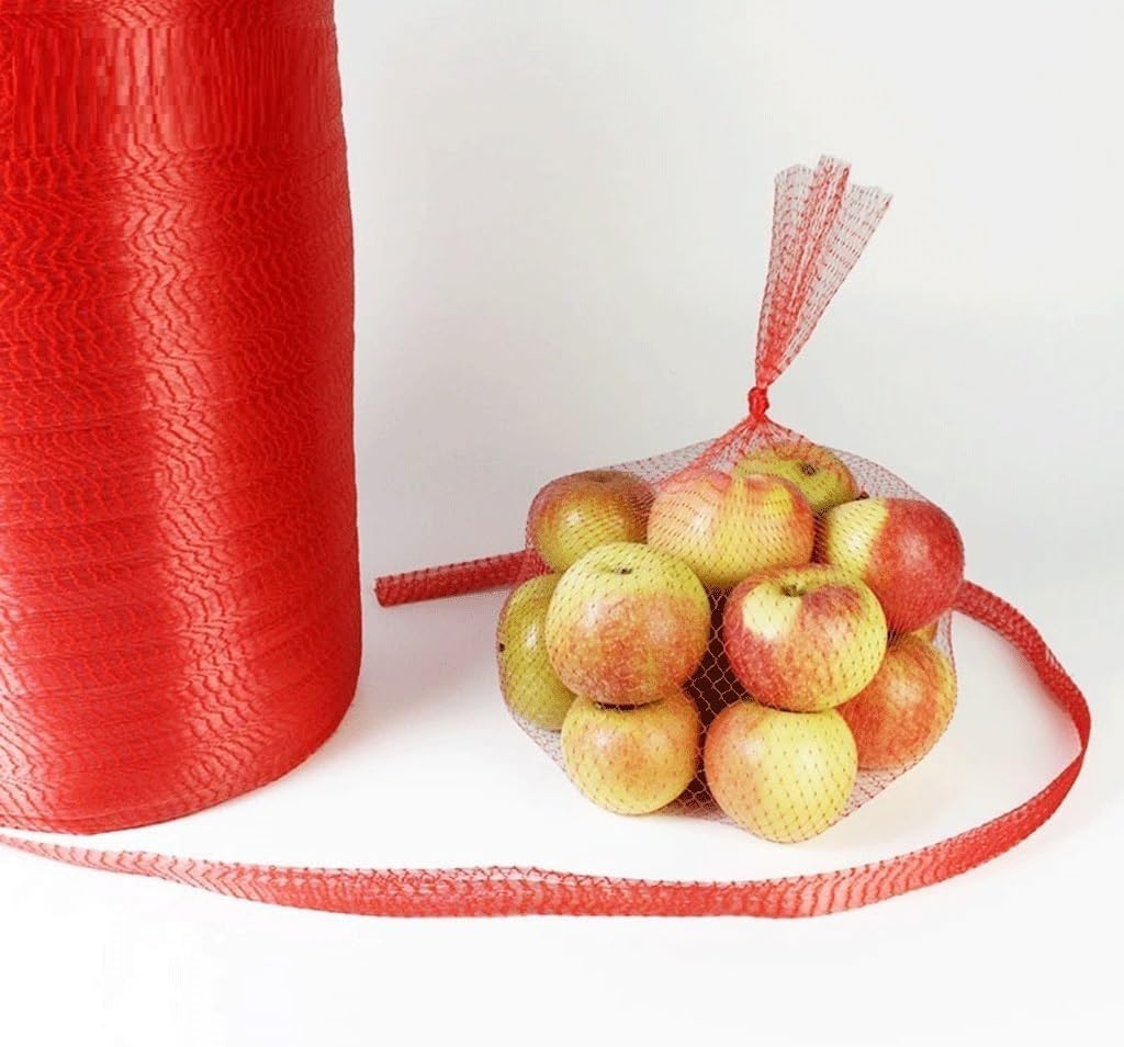 Obstschutzbeutel, Nylon-Netz, Lange Rolle, Netzrolle, Netz, Obstnetzbeutel(Red,Length 10M)