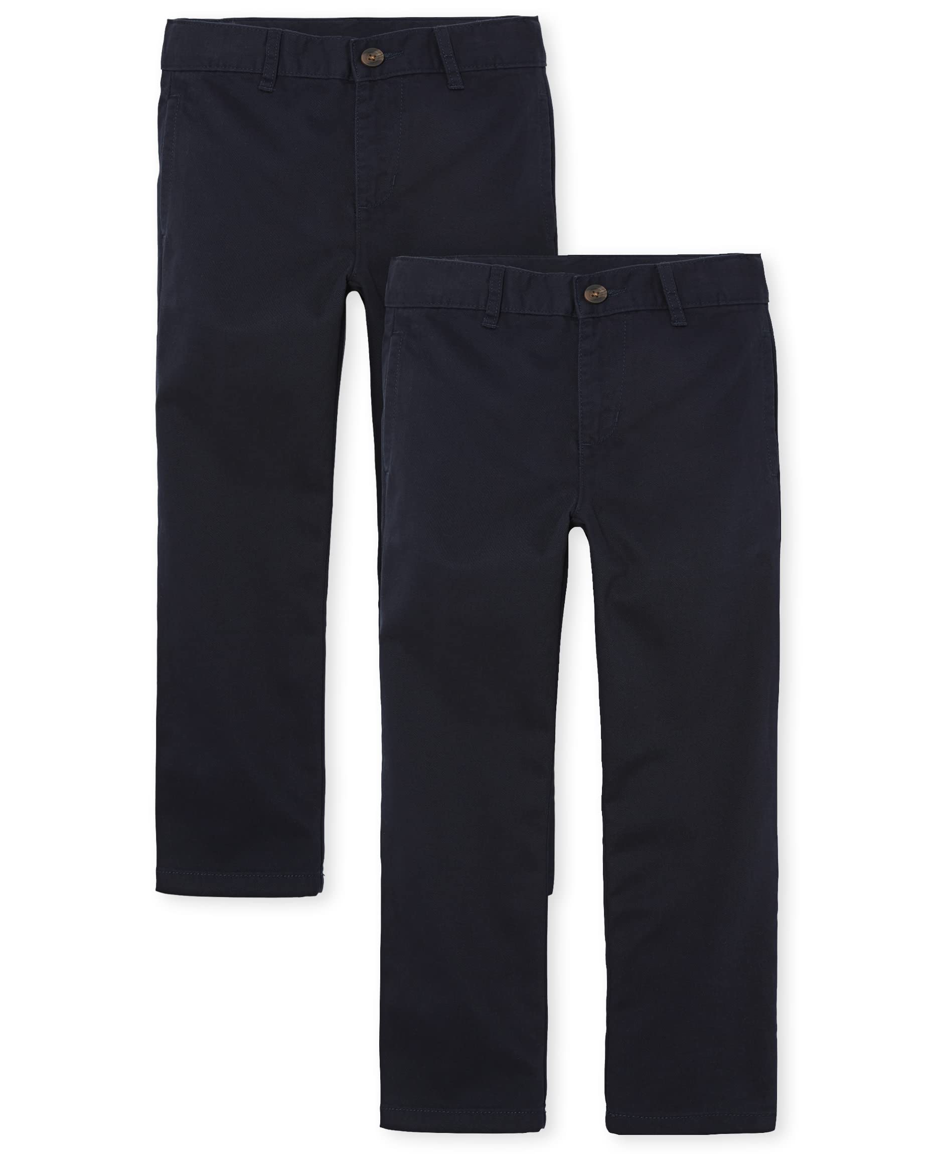The Children's Place Boys' Stretch Relaxed Straight Chino Pants, Multipacks