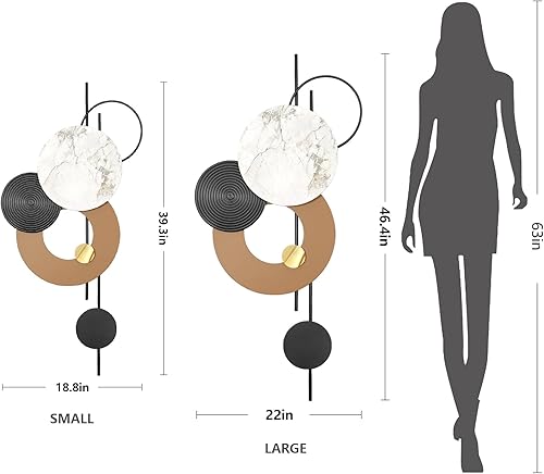 Miniatura 3 de HEBOIX Decoración de pared de metal grande, arte moderno de pared de metal, esculturas de pared 3D, decoración hecha a mano para colgar en la pared