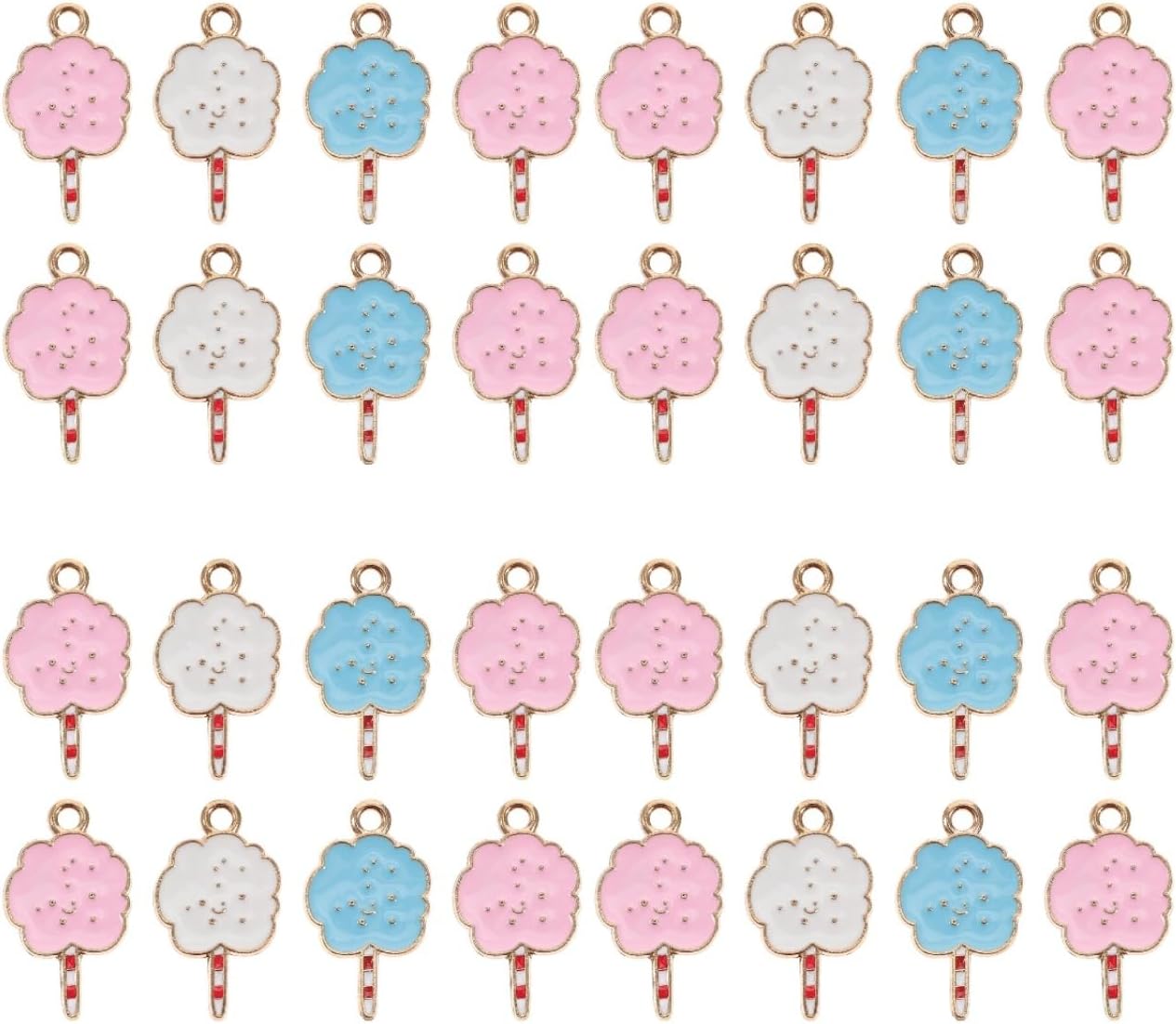 Tofficu 72Pcs Gold Plated Charms for Jewelry Making Diy Necklace Bracelet Earrings Craft Supplies Mini Adorable Charms for Handmade Accessories