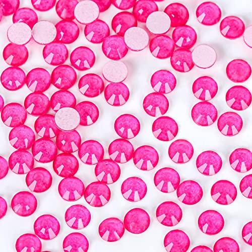 Image of Novani Rhinestones 300Pcs Flatback Crystal Round Loose Gemstones Glass Rhinestones for Crafts Makeup Nail Art Clothes Shoes DIY Decorations(SS30,6.4-6.6mm,Jelly Rose)