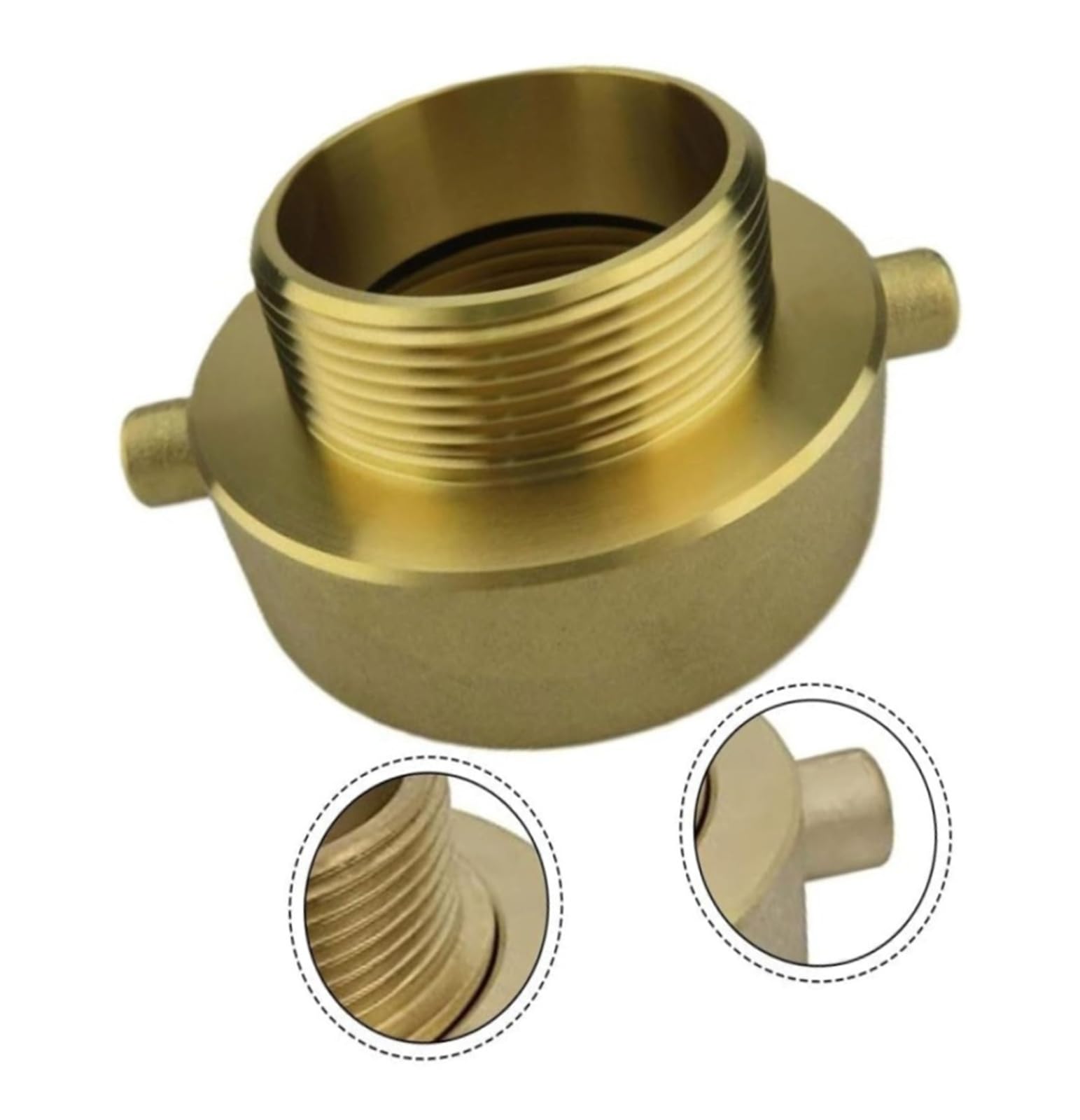 Adaptador de manguera for hidrante contra incendios, conector de latón NST hembra de 2-1/2" a macho NPT de 2" con giro for equipos contra incendios y sistemas de agua