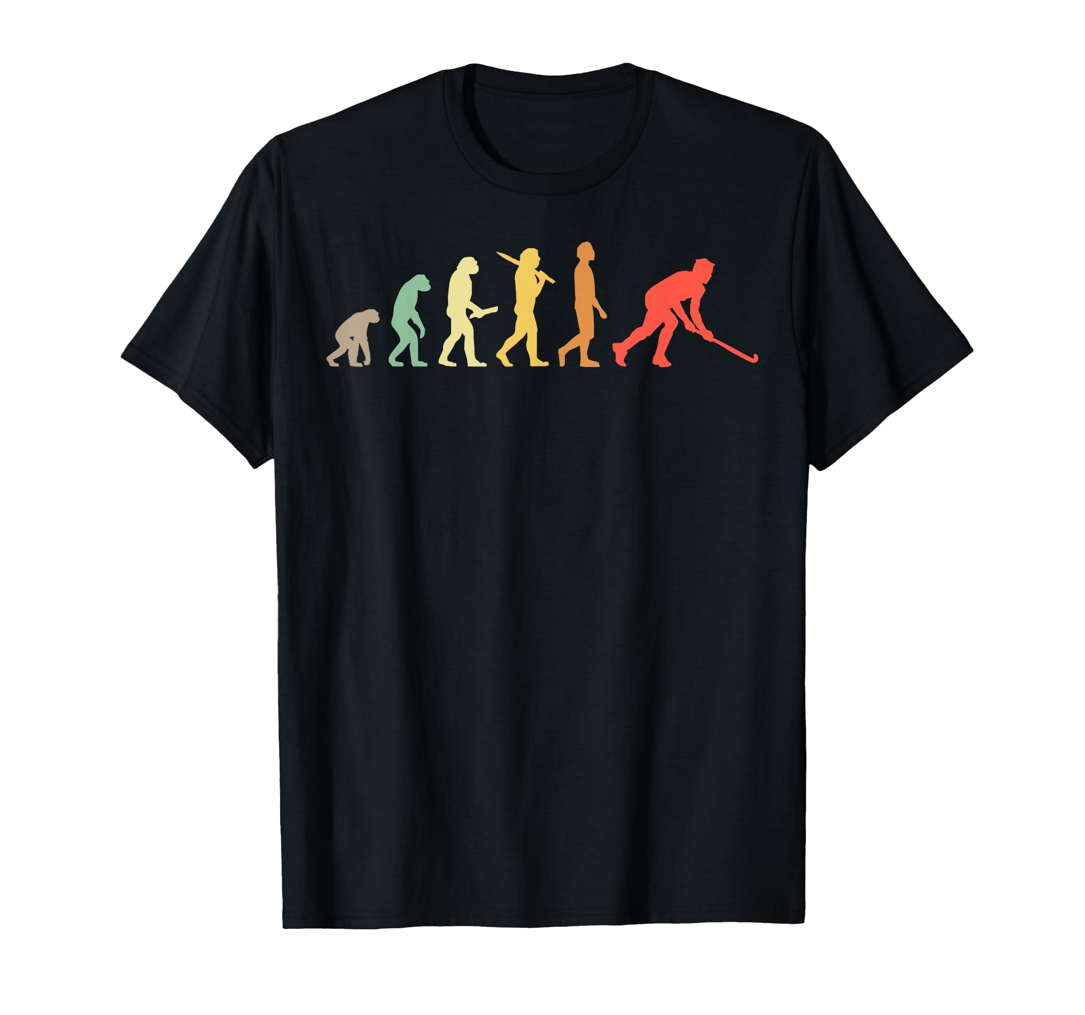 Retro Hockey Evolution Gift For Hockey Players T-Shirt
