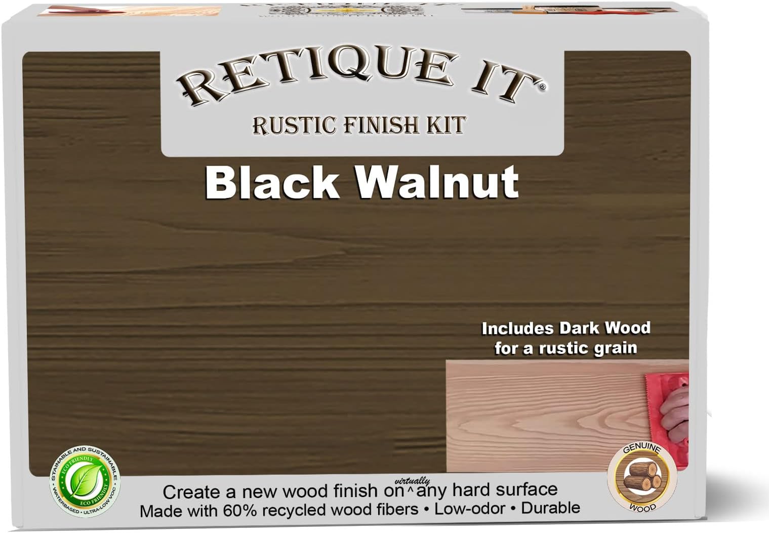 Water-Based Gel Stains by Retique It (Rustic Wood, Black Walnut)